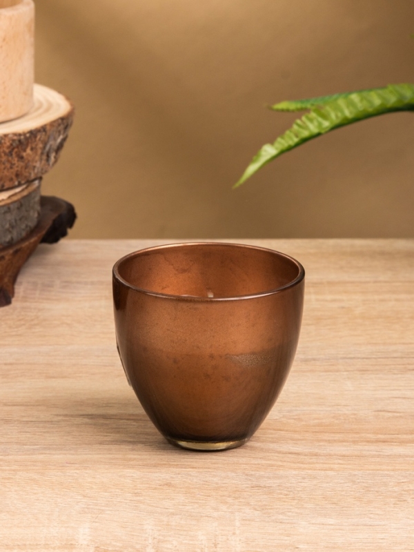 Свеча ароматическая в стеклянном подсвечнике 85 гр, кофе