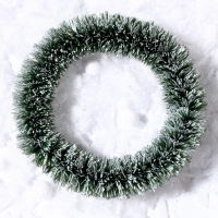 Декор &laquo;Новогодний венок&raquo;, набор 3 шт., размер 1 шт. &mdash; 6,5 см, цвет светло-зелёный