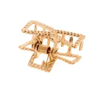 Крабик для волос &laquo;Эмма&raquo;, бантик, 2.5 см, золото