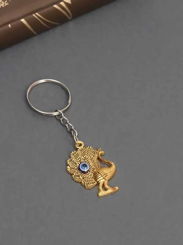 Брелок металл глазки "Павлин" МИКС 2,5х3 см