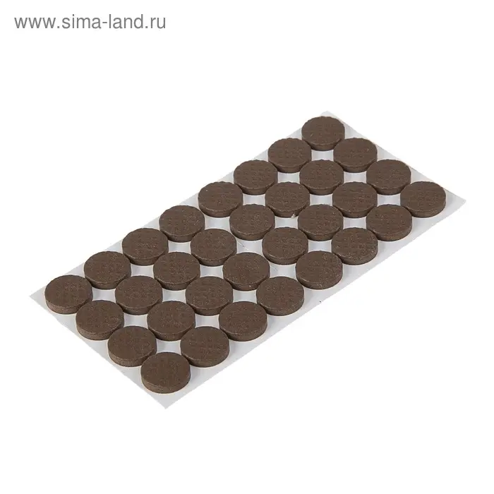 Накладка мебельная круглая ТУНДРА, d=18 мм, 32 шт., полимерная, коричневая