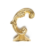 Крючок для штор KS002, однорожковый, цвет золото