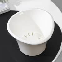 Кашпо для цветов со вставкой &laquo;Лагуна&raquo;, 600 мл, d=13 см, h=9 см, цвет белый