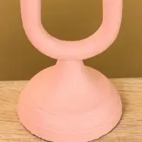 Подсвечник на 1 свечу "Пудровый" 8,5х,8,5х26 см