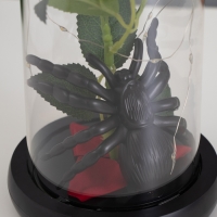 Светильник колба &laquo;Паук с розой&raquo; 1,5Вт, LED, 3xAAA, черный USB 11х11х21см