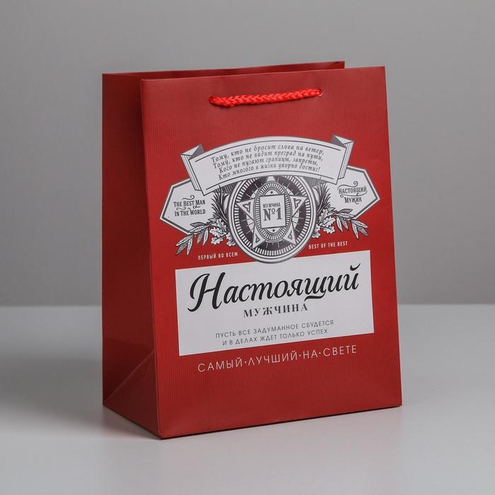 Пакет подарочный ламинированный вертикальный, упаковка, &laquo;Лучшему на свете&raquo;, MS 18 х 23 х 10 см