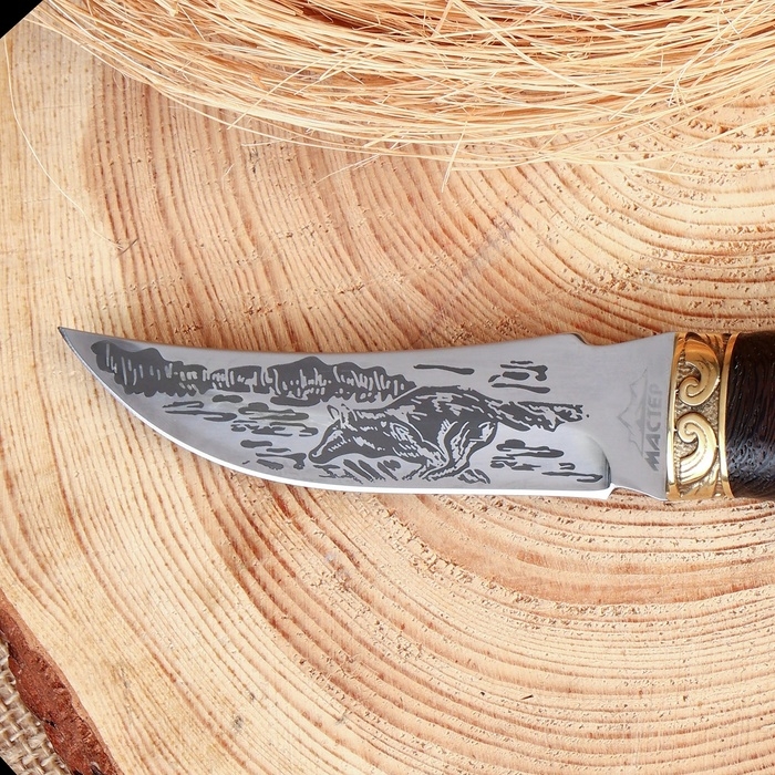Нож охотничий Нож охотничий "Схватка", 22см, клинок 112мм/2,8мм, дерево, с гравировкой