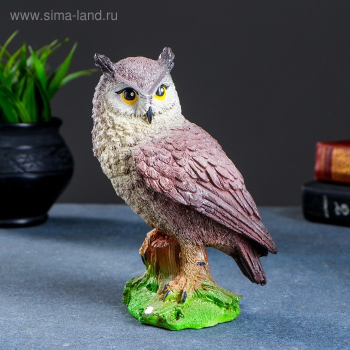 Копилка "Сова натуральная", 16,5х9х12см