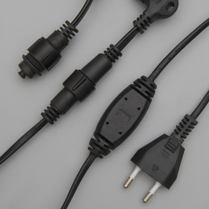 Гирлянда &laquo;Занавес&raquo; 2 &times; 3 м, IP44, УМС, тёмная нить, 760 LED, свечение синее, 220 В