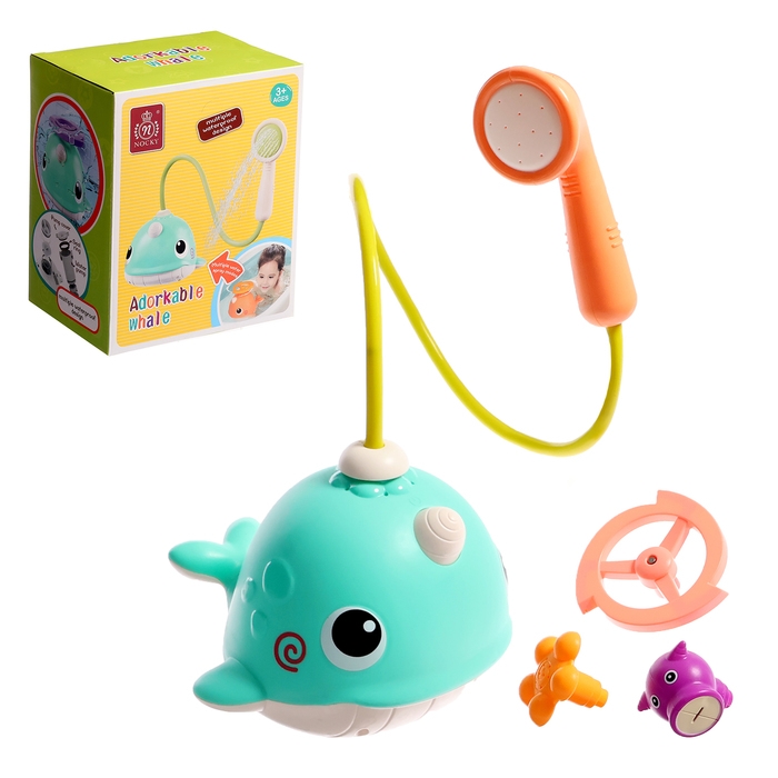 Фонтанчик для купания в ванной &laquo;Китёнок&raquo;, лейка, 3 сменных насадки