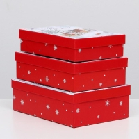 Набор коробок 3 в 1 "Тройка", 21 х 29 х 9 - 18 х 26 х 6 см