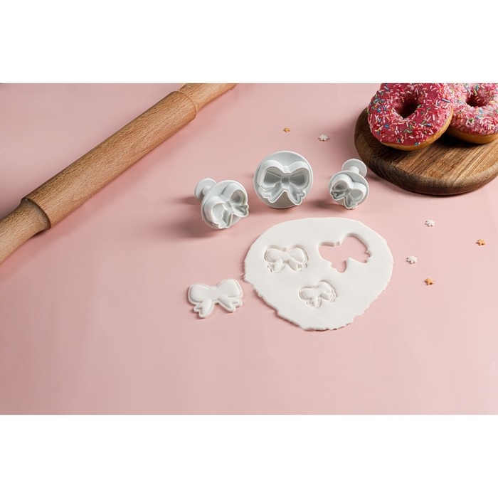 Набор плунжеров кондитерских Доляна &laquo;Бантик&raquo;, 3 шт