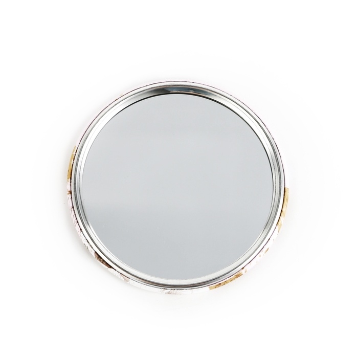 Зеркало карманное новогоднее &laquo;Новый год: Змея в цветах&raquo;, диам.7 см