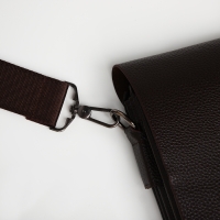 Сумка мужская через плечо TEXTURA, наружный карман, цвет коричневый