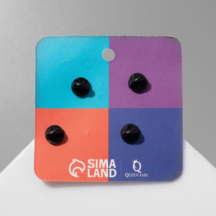 Набор значков (4шт) &laquo;Космос&raquo;, цветные в чёрном металле