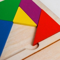 Игра головоломка деревянная &laquo;Танграм&raquo; (цв, бол)