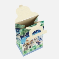 Новый год. Подарочная коробка новогодняя Сумочка мини "Краски зимы" 140 x 100 x 223 см.