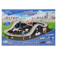 Автотрек &laquo;Аэропорт&raquo;, 1 машина работает от батареек + сменный кузов, длина трассы 180 см