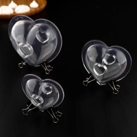 Набор молдов Доляна &laquo;Сердца&raquo;, 3 шт, 11,2&times;10,5&times;9,5 / 9&times;7,7&times;6,5 / 7&times;5,5&times;4,5 см, цвет прозрачный