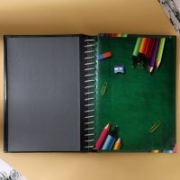 Фотоальбом на выпускной &laquo;Выпускник школы&raquo; 20 магнитных листов, цвет страниц чёрный