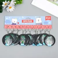 Брелок PVC "Девушка с букетом" 6,2х6,2 см