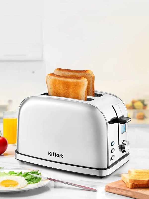 Тостер для хлеба с поддоном КТ-2036 2 слота