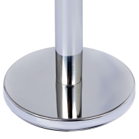 Стойка ограждения сер с вытяжной лентой-280см КРАСНАЯ,высота-90см,d- 6см,напольный d-32см