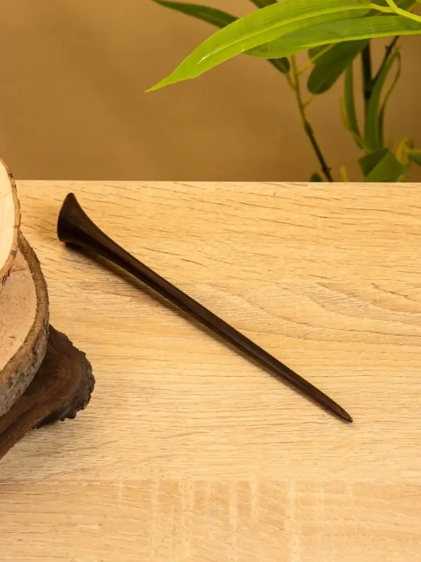 Заколка для волос, дерево Соно, ракушка, 20 см, цв. чёрный