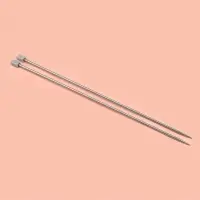 Спицы для вязания, прямые, d=4 мм, 35 см, 2 шт.