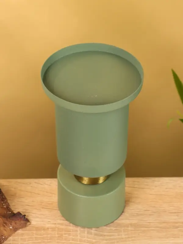 Подсвечник на 1 свечу текстурный "Болотный" 10,5х10,5х19 см