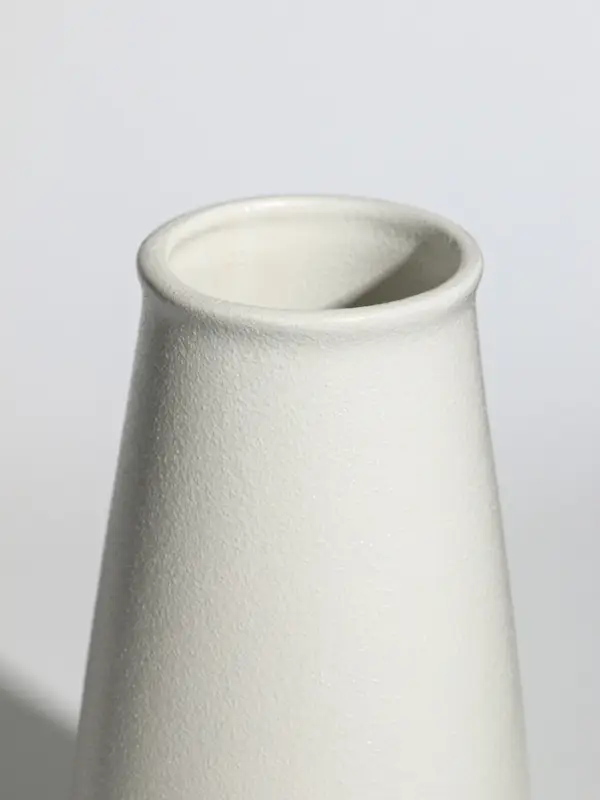 Ваза керамика настольная "Шерон" классика, 19,5х9,5х7 см, белый