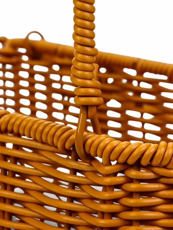 Корзина пластик 25 х 18 х 15 см, ручка14 см металл карскас коричневый