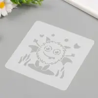 Трафарет пластик "Инопланетянин" 15х15 см