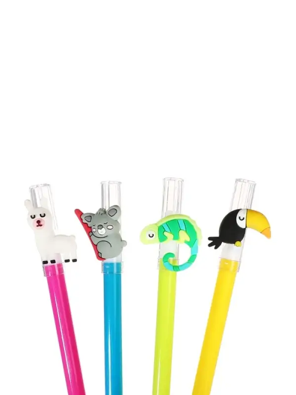 Ручка гелевая - прикол, Calligrata &laquo;Тропические обитатели&raquo;, МИКС