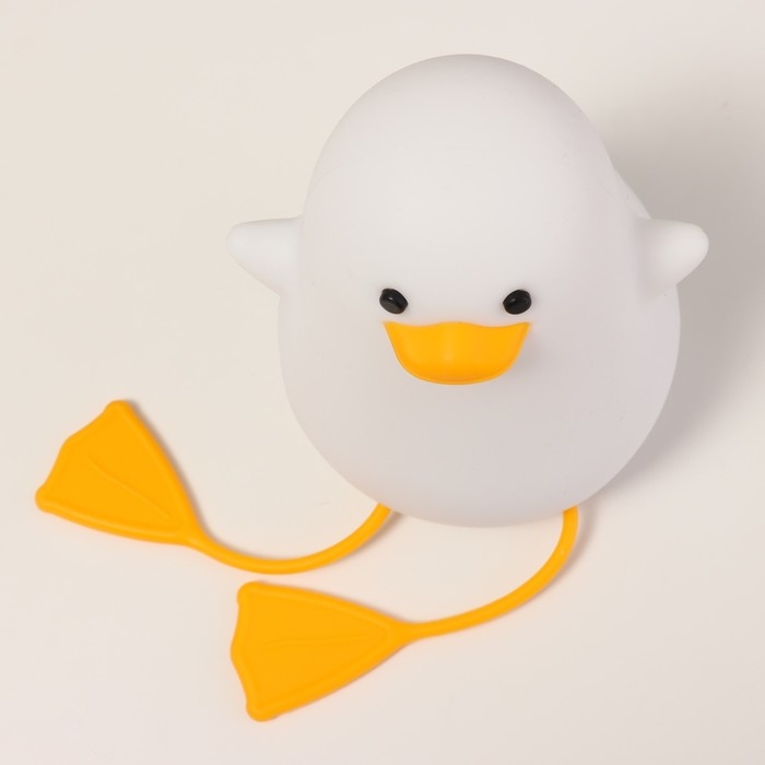 Ночник-мякиш "Уточка" LED USB АКБ бело-желтый 9х9х20 см