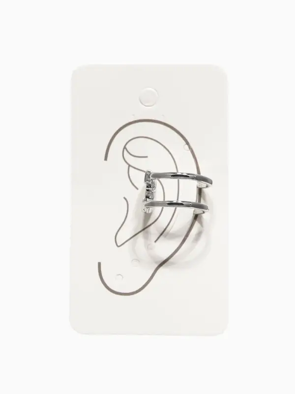 Серьга "Кафф" булавка, цвет серебро