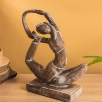 Сувенир &laquo;Йога&raquo;, 27&times;10&times;33 см, дерево, коричневый