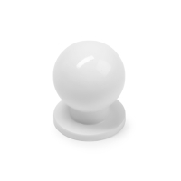 Ручка-кнопка CAPPIO RK146, d=25 мм, цвет белый, 8 шт.