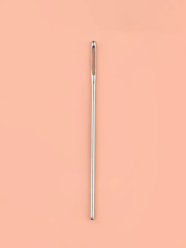 Спицы круговые, для вязания, с пластиковой леской, d=2 мм, 14/80 см, с иглой