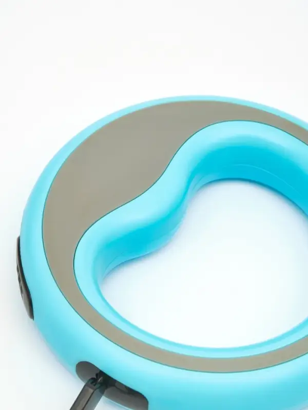 Рулетка - поводок для собак, лента 3 м, розовая/голубая