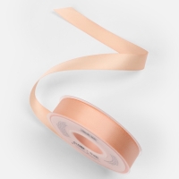 Лента атласная двухсторонняя №0714 20мм*25&plusmn;1м персиковый пух TR