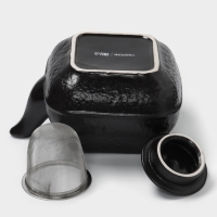 Чайник заварочный с ситом 0,85 л, Magistro Black Swan, черный