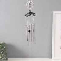 Музыка ветра металл от сглаза "Морской конек" 4 трубочки h=60см