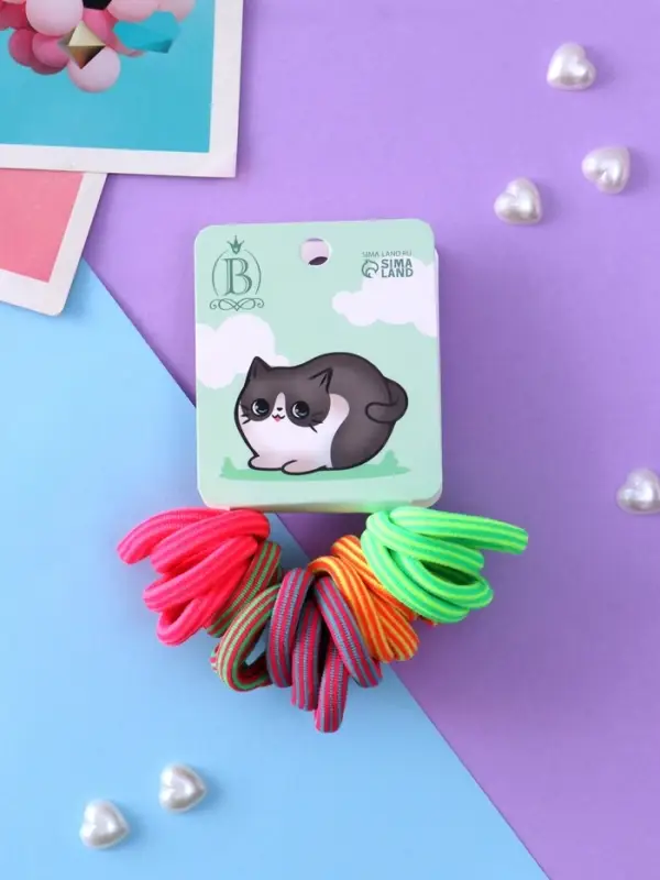 Резинка для волос &laquo;Кисонька&raquo;, набор 20 шт., прогулка, 2.5 см, МИКС