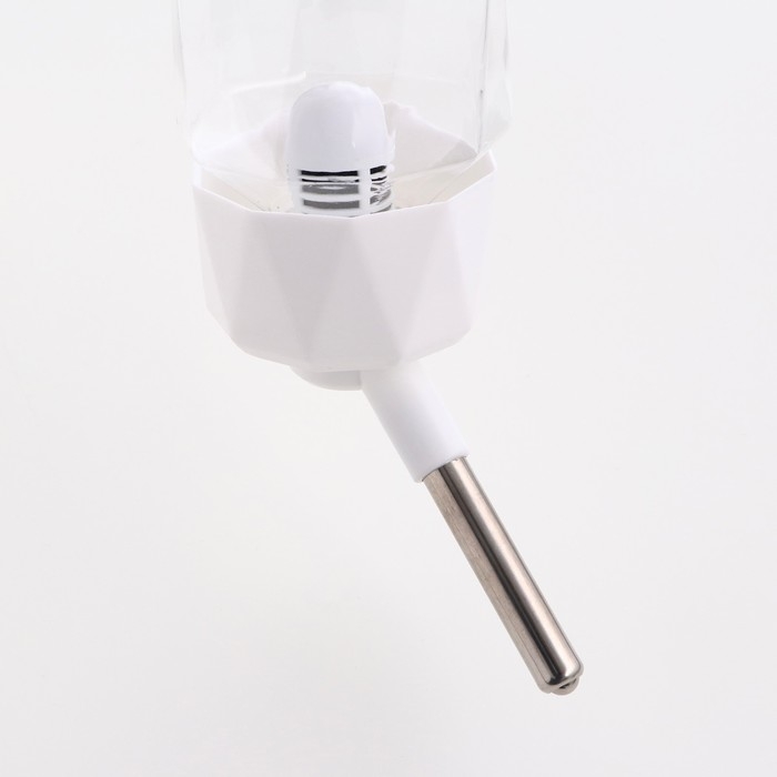 Поилка для животных, 500 мл, крепление-пружинка, белая