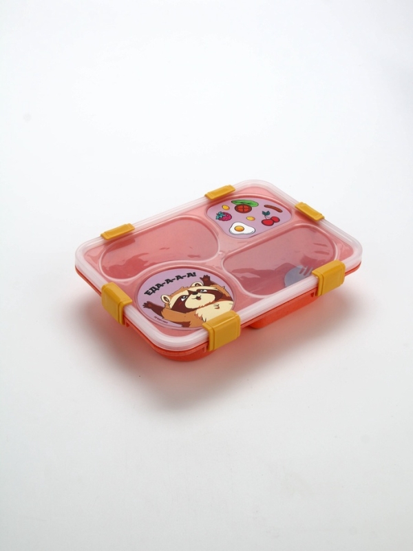 Ланч - бокс с 4 секциями &laquo;Еда!&raquo;, 23 х 17 х 5,5 см, розовый