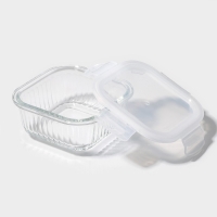 Контейнер для еды из жаропрочного стекла Доляна &laquo;Шиаду&raquo;, квадратный, 520 мл, 13&times;6,5 см