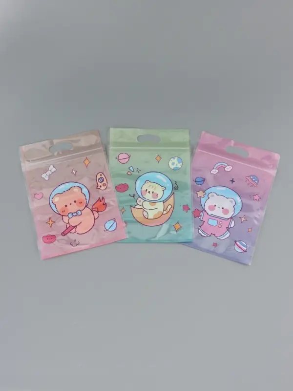 Пакет подарочный, с zip-lock застежкой, "Космическая история", 15х23 &plusmn; 1см МИКС