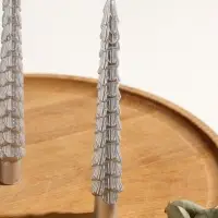 Набор новогодних свечей "Ель" 1,9х1,9х20 см, 2 шт, серебро