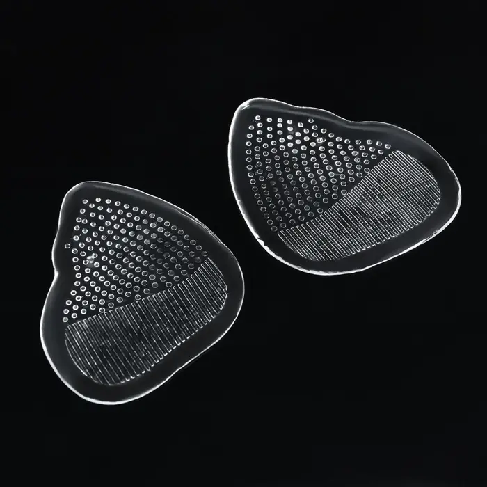 Полустельки для обуви, с протектором, силиконовые, 7&times;6.5 см, пара, прозрачные